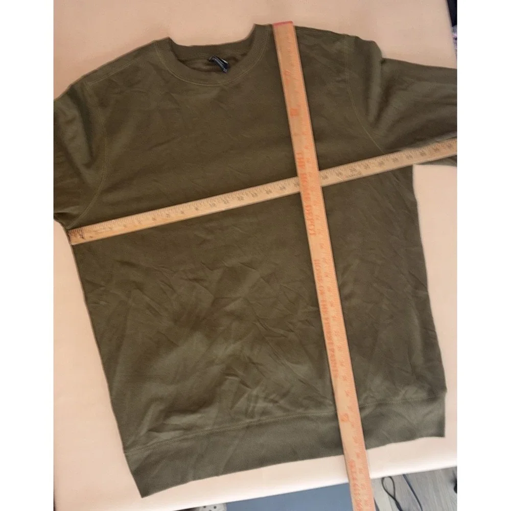 The North Face Mens XL Fleece Crewneck Sweatshirt Army Green